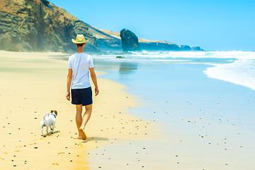 Image showing dog and owner alone