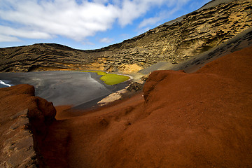 Image showing in el golfo lanzarote  musk pond rock 