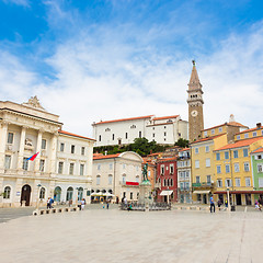 Image showing Picturesque old town Piran, Slovenia.