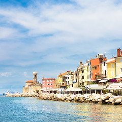 Image showing Picturesque old town Piran, Slovenia.