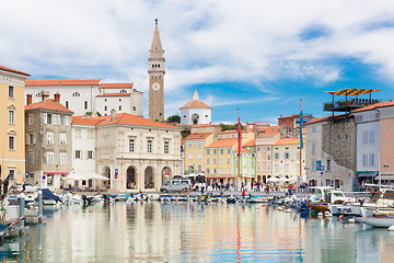 Image showing Picturesque old town Piran, Slovenia.