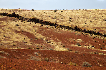 Image showing volcanic stone lanzarote  spain  timanfaya  rock    summer 