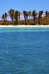 Image showing coastline and   isla contoy  mexico