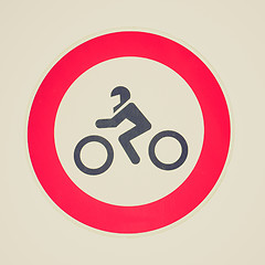 Image showing Retro look Traffic sign