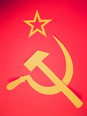 Image showing Retro look CCCP Flag