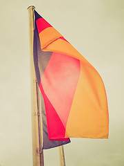 Image showing Retro look German flag