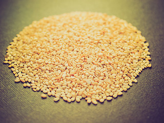 Image showing Retro look Sesame seeds