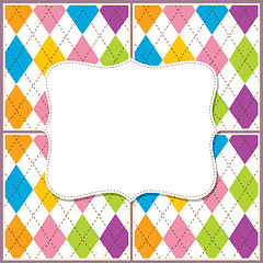 Image showing Cool template frame design for greeting card