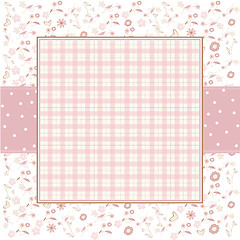 Image showing Template frame design for greeting card