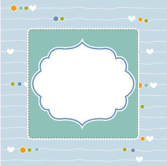 Image showing Cool template frame design for greeting card