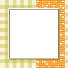 Image showing Template frame design for greeting card