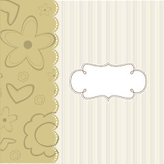 Image showing Template frame design for greeting card