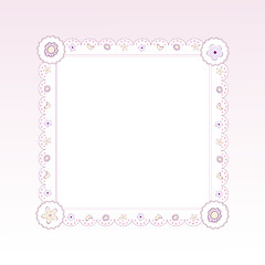 Image showing Template frame design for greeting card