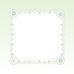 Image showing Template frame design for greeting card