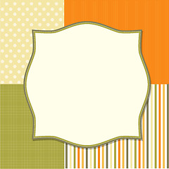 Image showing Cool template frame design for greeting card