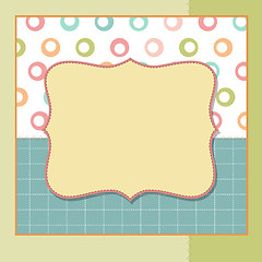 Image showing Cool template frame design for greeting card