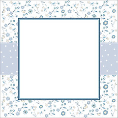 Image showing Template frame design for greeting card