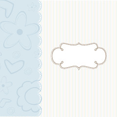 Image showing Template frame design for greeting card