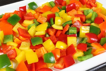 Image showing Diced peppers