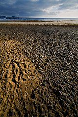 Image showing rock stone sky cloud beach  water  coastline 