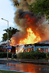 Image showing Firemen in action