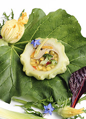 Image showing Vegetables with pate in jelly