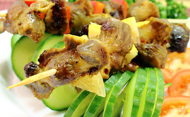 Image showing Fried chicken gizzards 