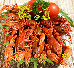 Image showing Cooked crayfish