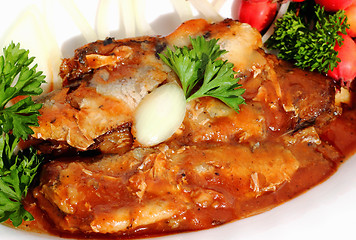 Image showing Sprat snacks tomato sauce