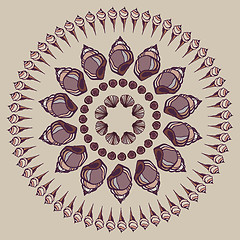 Image showing Mandala made of Seashells.