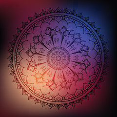 Image showing Mandala. Sea background.