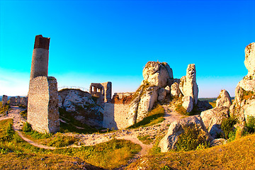 Image showing Royal castle in Olsztyn near Czastochowa, Poland