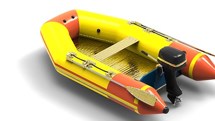 Image showing  Rubber motorboat