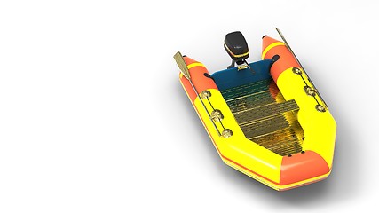 Image showing  Rubber motorboat