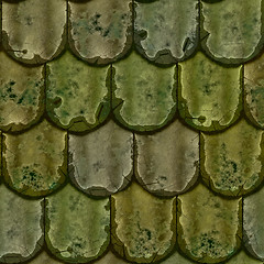 Image showing Vintage clay tile