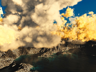 Image showing Anak Krakatau erupting