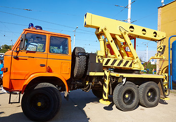 Image showing Crane tow truck