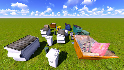 Image showing Dumpsters and skips