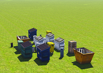 Image showing Dumpsters and skips