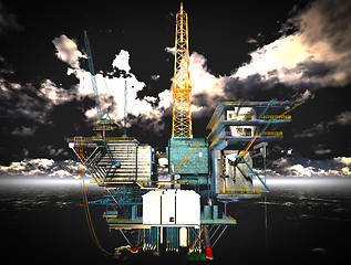 Image showing Oil rig  platform