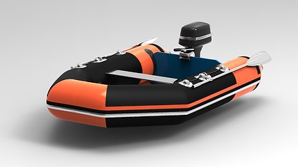 Image showing  Rubber motorboat