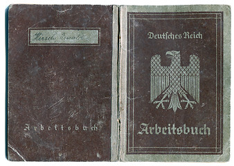 Image showing German vintage EMPLOYMENT RECORD -WORK CERTIFICATE