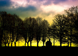 Image showing Awesome skyscape over landscape