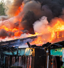 Image showing Fire in city