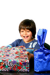 Image showing Boy with gifts