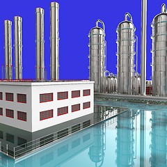 Image showing Modern refinery