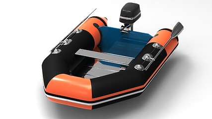 Image showing  Rubber motorboat