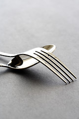 Image showing Spoon and fork