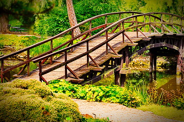 Image showing Traditional japanese bridge