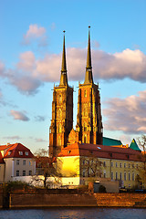 Image showing Gothic Cathedral in Wroclaw, Poland